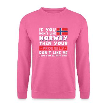 Norwegen - Unisex Pullover - Pink - Vorne