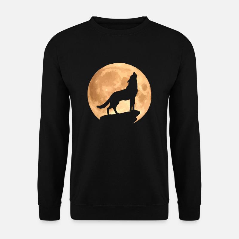Wolf - Unisex Pullover - Schwarz