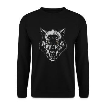Wolf - Sweat-shirt Unisexe - noir - Devant - Alina (178cm) & Michal (187cm)