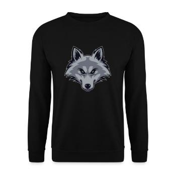 Wolf - Sweat-shirt Unisexe - noir - Devant - Alina (178cm) & Michal (187cm)