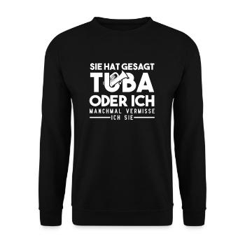 Tuba - Unisex Pullover - Schwarz - Vorne - Alina (178cm) & Michal (187cm)