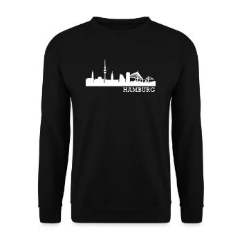 Hamburg - Unisex Sweatshirt - black - Front - Alina (178cm) & Michal (187cm)