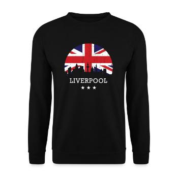 Liverpool - Unisex Pullover - Schwarz - Vorne - Alina (178cm) & Michal (187cm)