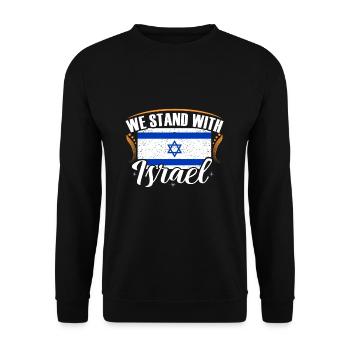 Israel - Unisex Sweatshirt - black - Front - Alina (178cm) & Michal (187cm)