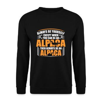 Lama Alpaca - Unisex Pullover - Schwarz - Vorne - Alina (178cm) & Michal (187cm)