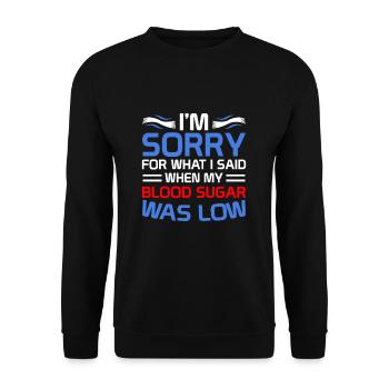 diabète - Sweat-shirt Unisexe - noir - Devant - Alina (178cm) & Michal (187cm)