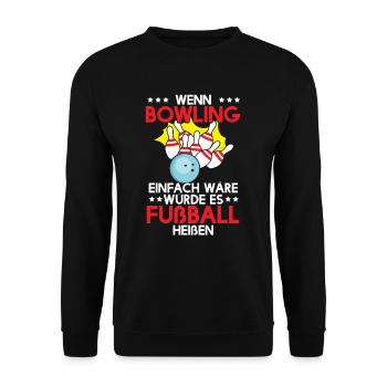 bowling - Unisex Sweatshirt - black - Front - Alina (178cm) & Michal (187cm)