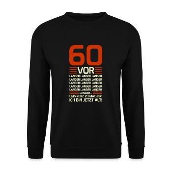 60e anniversaire - Sweat-shirt Unisexe - noir - Devant - Alina (178cm) & Michal (187cm)