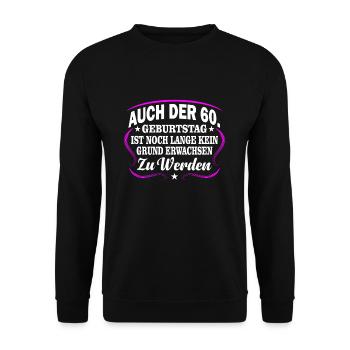 60th birthday - Unisex Sweatshirt - black - Front - Alina (178cm) & Michal (187cm)
