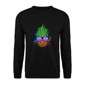 pineapple - Unisex Sweatshirt - black - Front - Alina (178cm) & Michal (187cm)