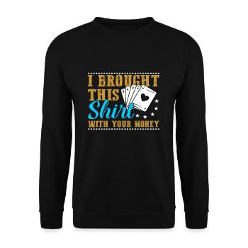 Poker Poker Gift - Unisex Sweatshirt - black - Front - Alina (178cm) & Michal (187cm)