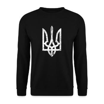 Ukraine - Unisex Pullover - Schwarz - Vorne - Alina (178cm) & Michal (187cm)