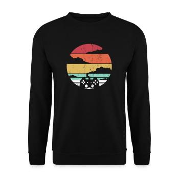 Computer gaming gamer gift gambling - Unisex Sweatshirt - black - Front - Alina (178cm) & Michal (187cm)