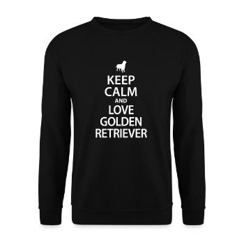 Golden retrievers - Sweat-shirt Unisexe - noir - Devant - Alina (178cm) & Michal (187cm)