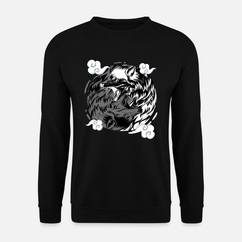 Wolf - Unisex Pullover - Schwarz