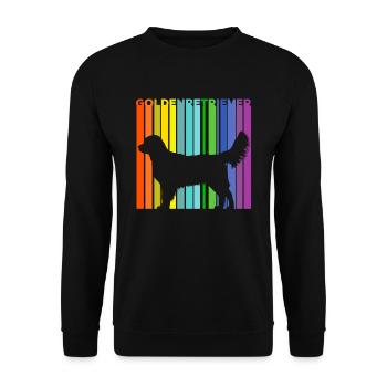 Golden retrievers - Sweat-shirt Unisexe - noir - Devant - Alina (178cm) & Michal (187cm)