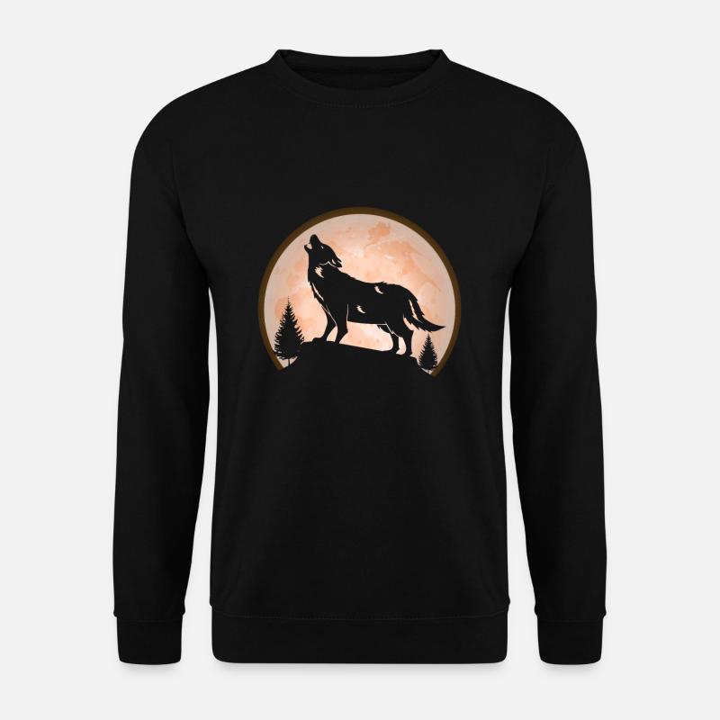 wolf - Unisex Sweatshirt - black