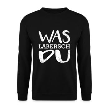 lustiger Spruch - Unisex Pullover - Schwarz - Vorne - Alina (178cm) & Michal (187cm)