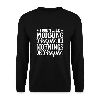 funny saying - Unisex Sweatshirt - black - Front - Alina (178cm) & Michal (187cm)