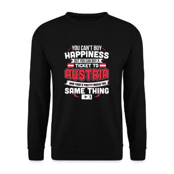 Austria - Unisex Sweatshirt - black - Front - Alina (178cm) & Michal (187cm)