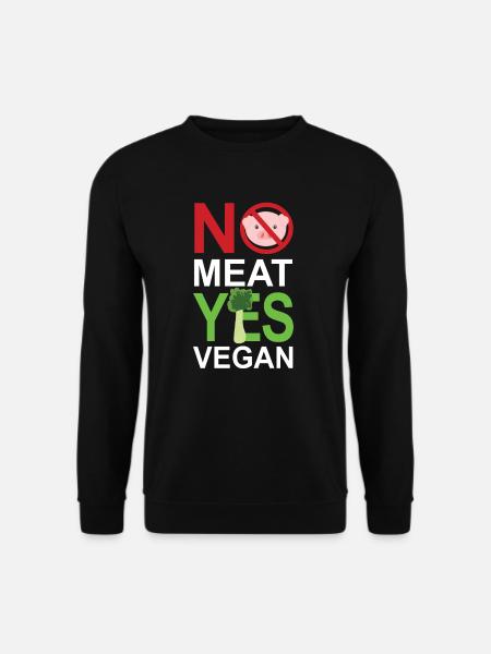Vegan Vegetarier Veganer Geschenk Verganerin - Unisex Pullover - Schwarz