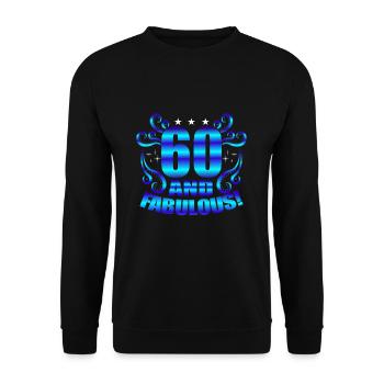 60th birthday - Unisex Sweatshirt - black - Front - Alina (178cm) & Michal (187cm)