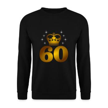 60th birthday - Unisex Sweatshirt - black - Front - Alina (178cm) & Michal (187cm)
