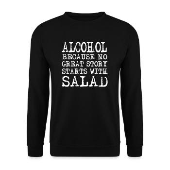 funny saying funny sayings - Unisex Sweatshirt - black - Front - Alina (178cm) & Michal (187cm)