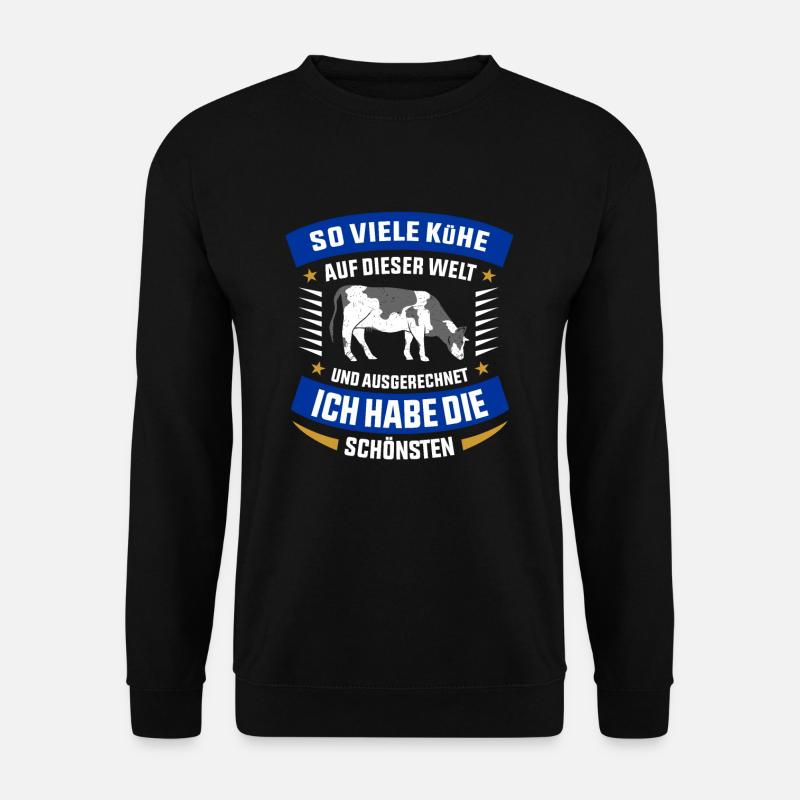 Kuh Kühe - Unisex Pullover - Schwarz