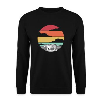 tigre - Sweat-shirt Unisexe - noir - Devant - Alina (178cm) & Michal (187cm)