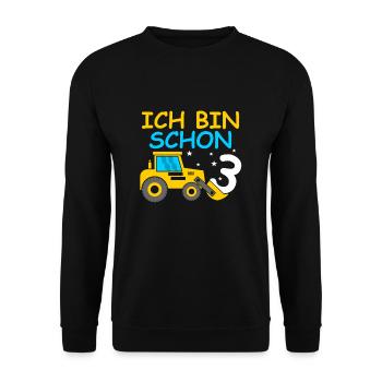 3rd birthday - Unisex Sweatshirt - black - Front - Alina (178cm) & Michal (187cm)