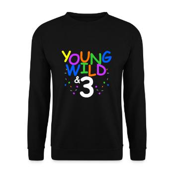 3rd birthday - Unisex Sweatshirt - black - Front - Alina (178cm) & Michal (187cm)