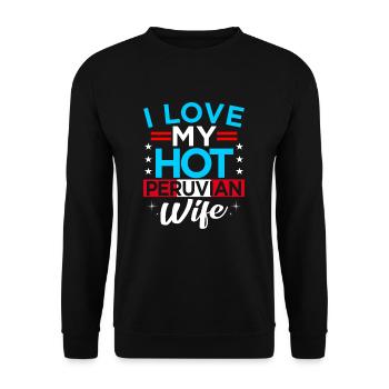 Peru - Unisex Sweatshirt - black - Front - Alina (178cm) & Michal (187cm)