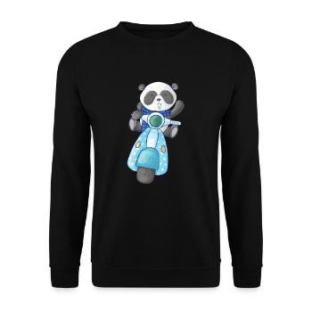 Motorcycle - Unisex Sweatshirt - black - Front - Alina (178cm) & Michal (187cm)