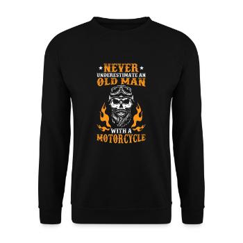 Motorcycle - Unisex Sweatshirt - black - Front - Alina (178cm) & Michal (187cm)
