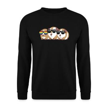 cobayes - Sweat-shirt Unisexe - noir - Devant - Alina (178cm) & Michal (187cm)