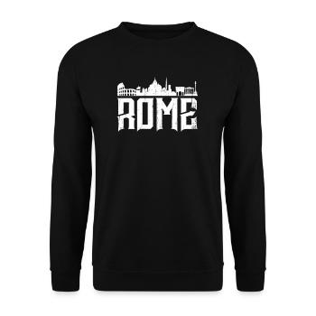Rome - Unisex Sweatshirt - black - Front - Alina (178cm) & Michal (187cm)