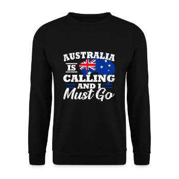 Australie - Sweat-shirt Unisexe - noir - Devant - Alina (178cm) & Michal (187cm)