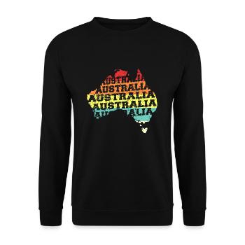 Australien - Unisex Pullover - Schwarz - Vorne - Alina (178cm) & Michal (187cm)