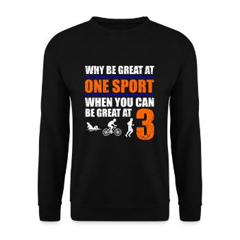 Triathlon - Unisex Sweatshirt - black - Front - Alina (178cm) & Michal (187cm)