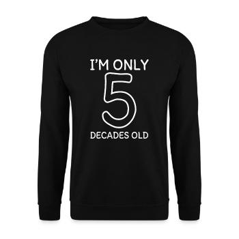 50ème anniversaire - Sweat-shirt Unisexe - noir - Devant - Alina (178cm) & Michal (187cm)
