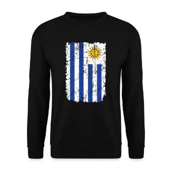 Uruguay - Unisex Pullover - Schwarz - Vorne - Alina (178cm) & Michal (187cm)
