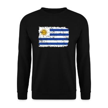 Uruguay - Unisex Pullover - Schwarz - Vorne - Alina (178cm) & Michal (187cm)