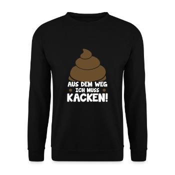 Scheiße Doof Dumm Dumme Welt Lustiger Spruch Dumme - Unisex Pullover - Schwarz - Vorne - Alina (178cm) & Michal (187cm)