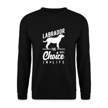 Labrador - Sweat-shirt Unisexe - noir - Devant - Alina (178cm) & Michal (187cm)