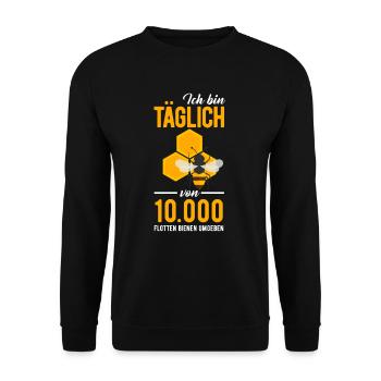 Imker - Unisex Pullover - Schwarz - Vorne - Alina (178cm) & Michal (187cm)