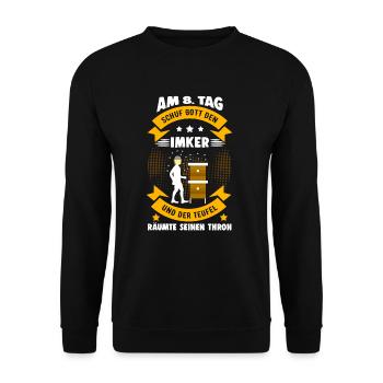 Imker - Unisex Pullover - Schwarz - Vorne - Alina (178cm) & Michal (187cm)