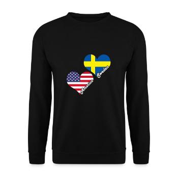 Suède - Sweat-shirt Unisexe - noir - Devant - Alina (178cm) & Michal (187cm)