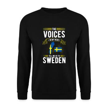 Sweden - Unisex Sweatshirt - black - Front - Alina (178cm) & Michal (187cm)