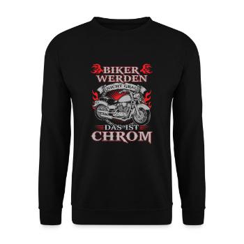 Motorcycle - Unisex Sweatshirt - black - Front - Alina (178cm) & Michal (187cm)